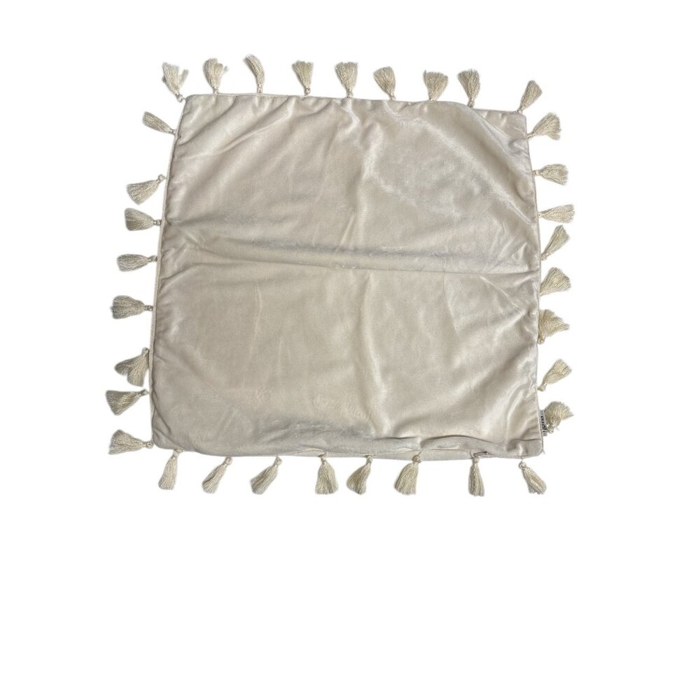 Decorative Topfinel Tassel-Edged Satin Cushion Cover For Home Decor 18" X 18" Be